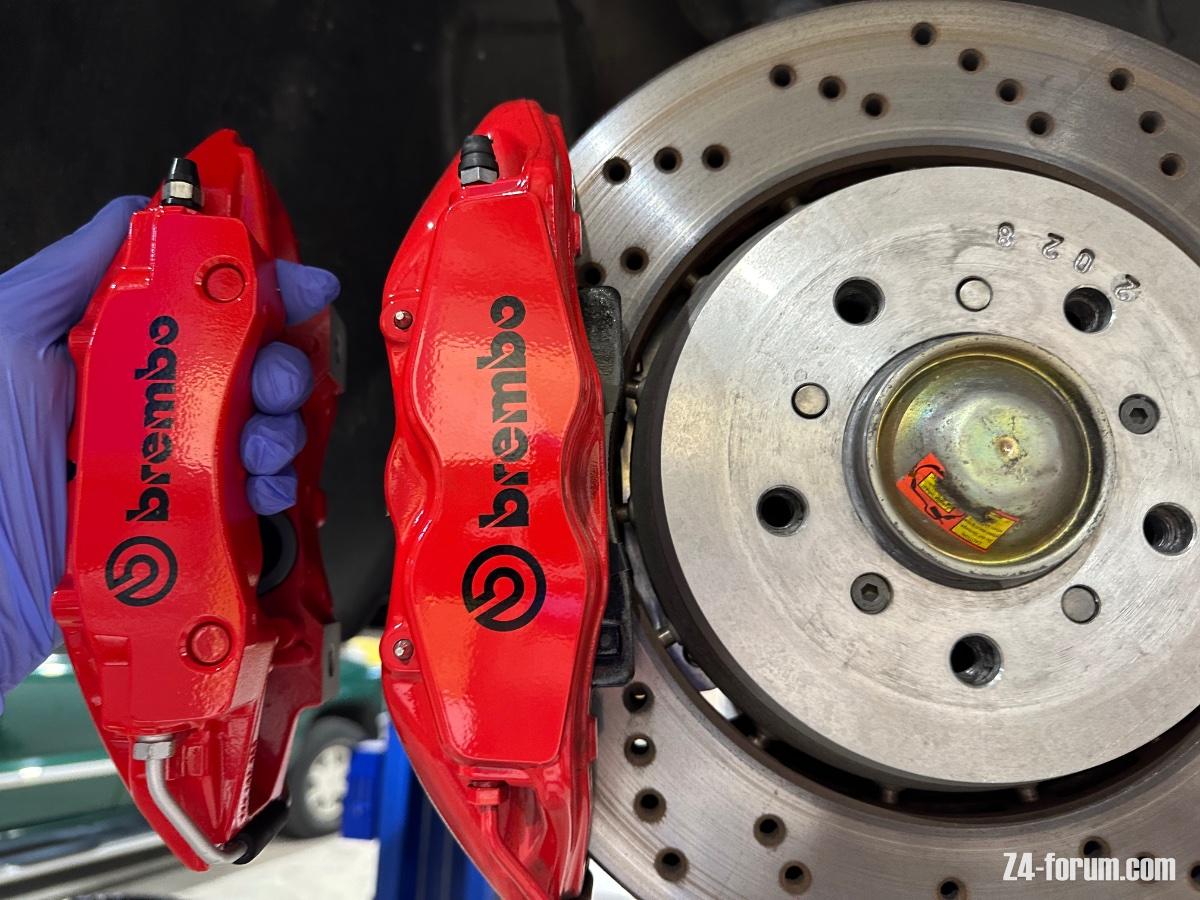 Paint match compared to OEM front Brembo caliper